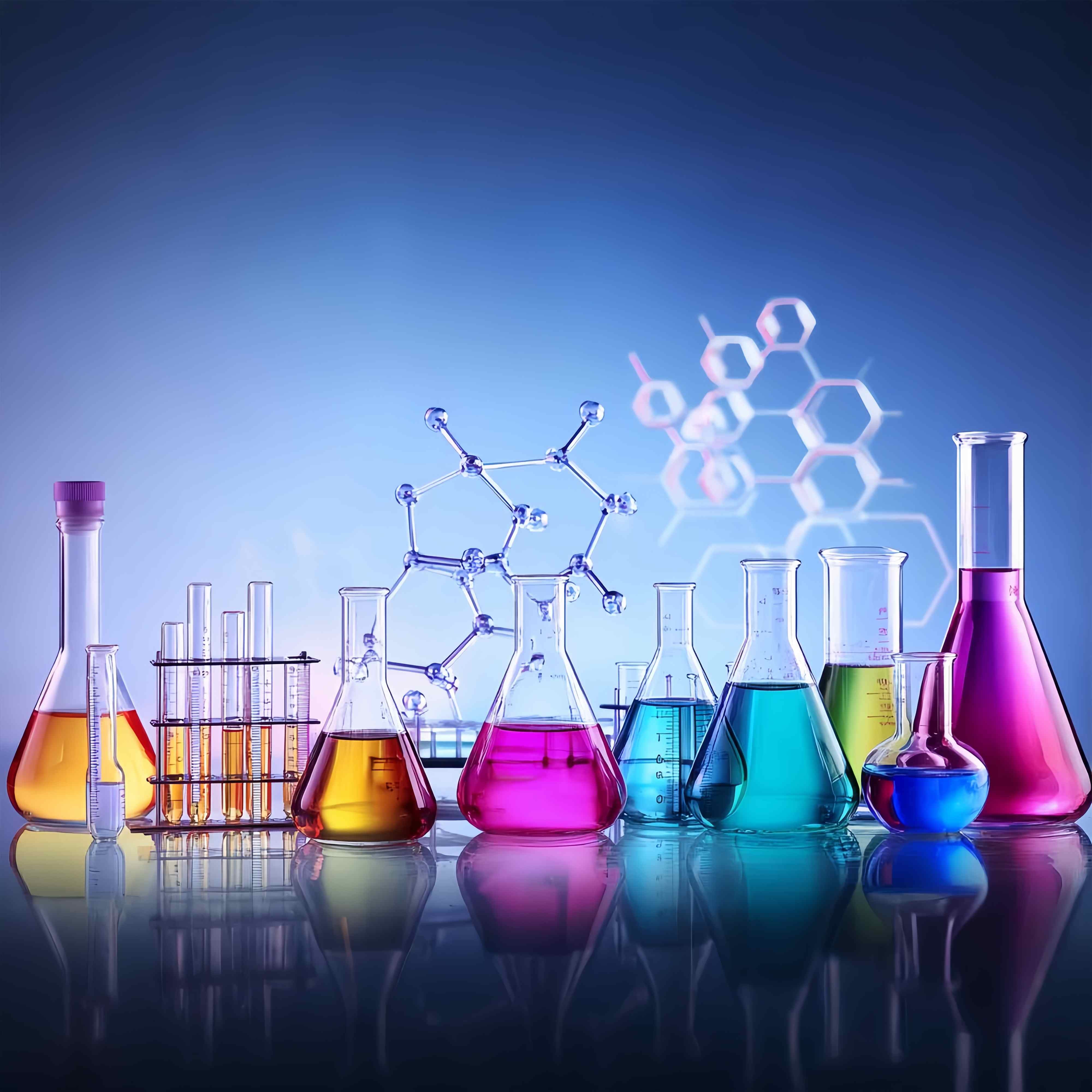 Chemistry Backdrop Colorful Chemistry Flasks Molecular Structure Back To School Backdrop UK LXX58-103