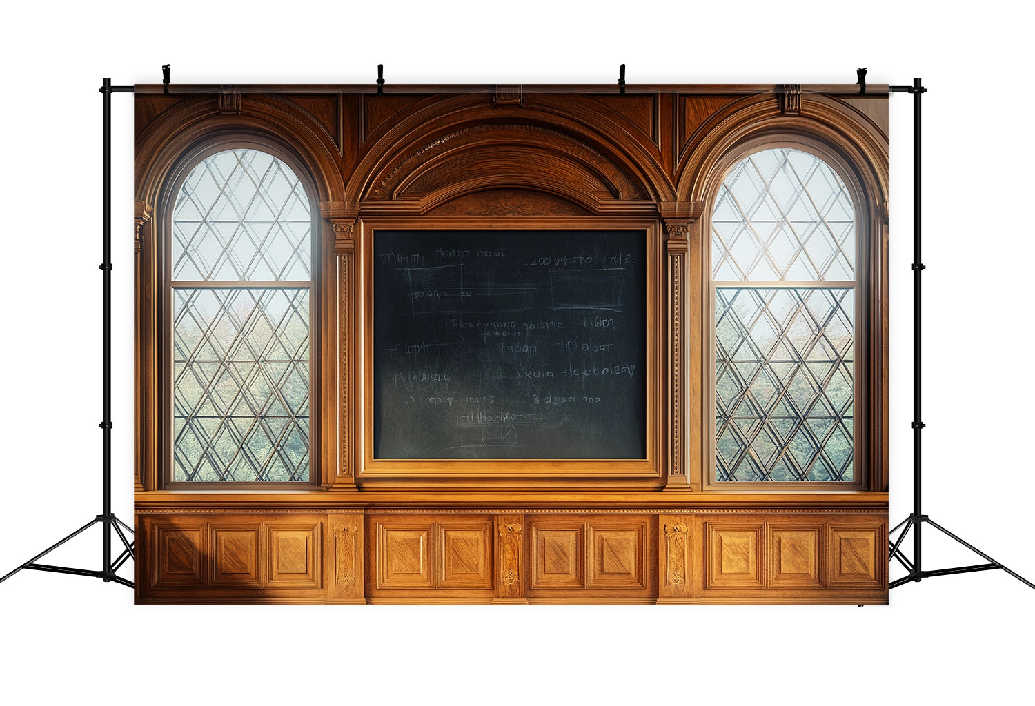 Back To School Chalkboard Backdrop Vintage Classroom Blackboard Wooden Windows Back To School Photo Backdrop UK LXX58-131