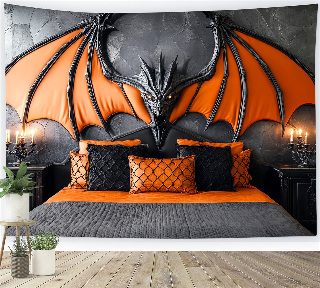 Halloween Backdrop Gothic Dragon Wing Bedroom Backdrop UK LXX58-22
