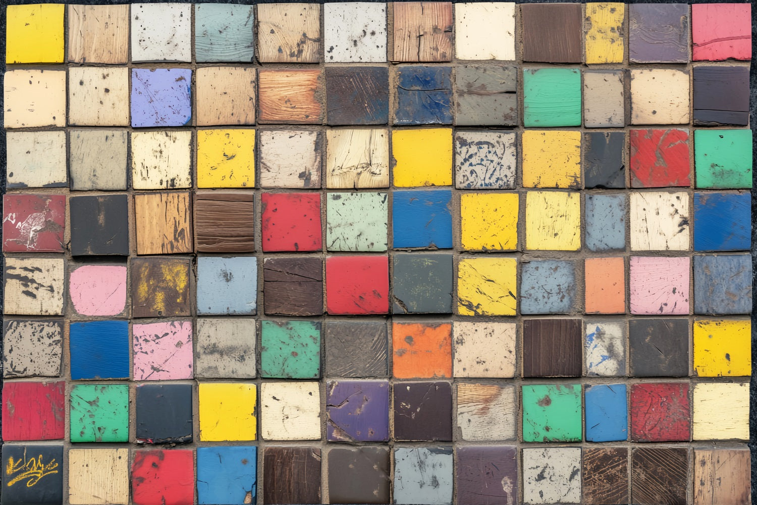 Graffiti Wall Vintage Square Color Blocks Graffiti Photography Backdrops UK LXX58-253