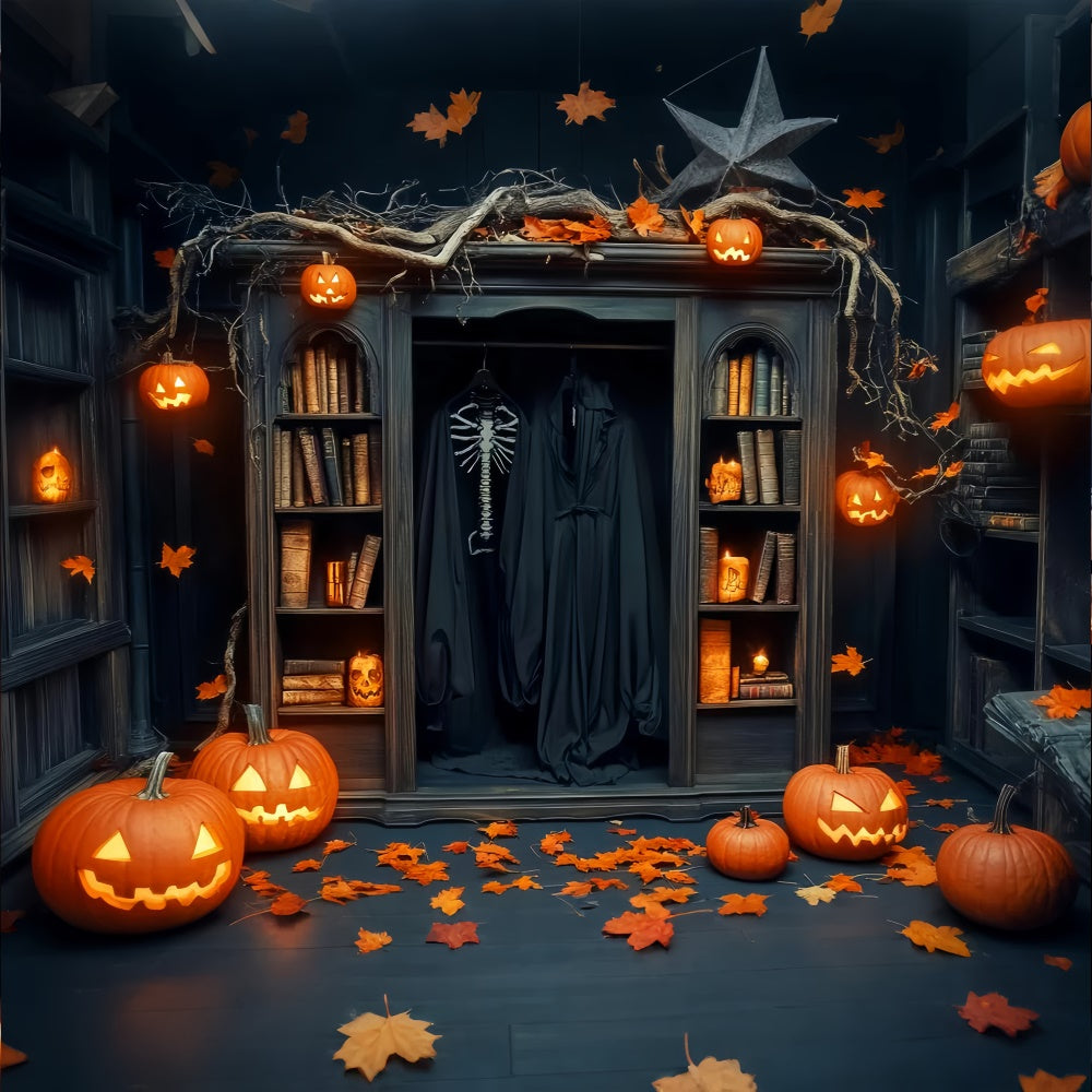 Garage Door Halloween Backdrop Spooky Robe Closet Backdrop UK LXX58-31