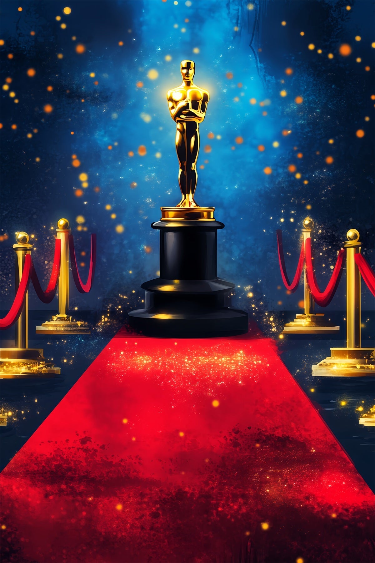 Oscar Backdrop Golden Award Spotlight Stage Red Carpet Photo Backdrop UK LXX58-320