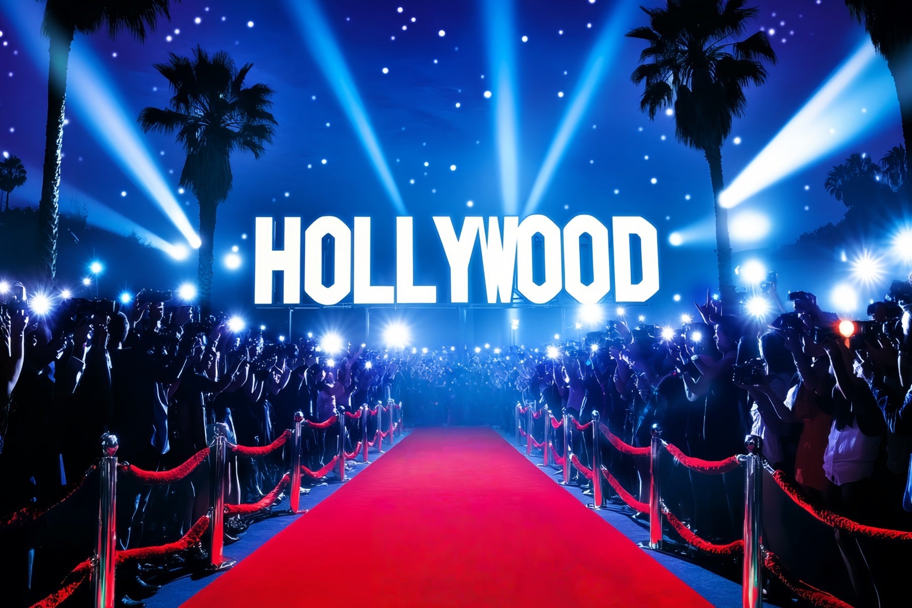 Paparazzi Backdrop Hollywood Lights Paparazzi Crowd Red Carpet Backdrop UK LXX58-323