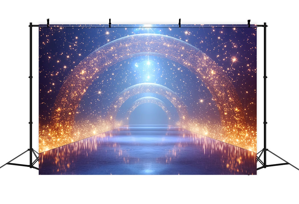 Spotlight Backdrop Sparkling Galaxy Archway Lights School Dance Backdrop UK LXX59-13