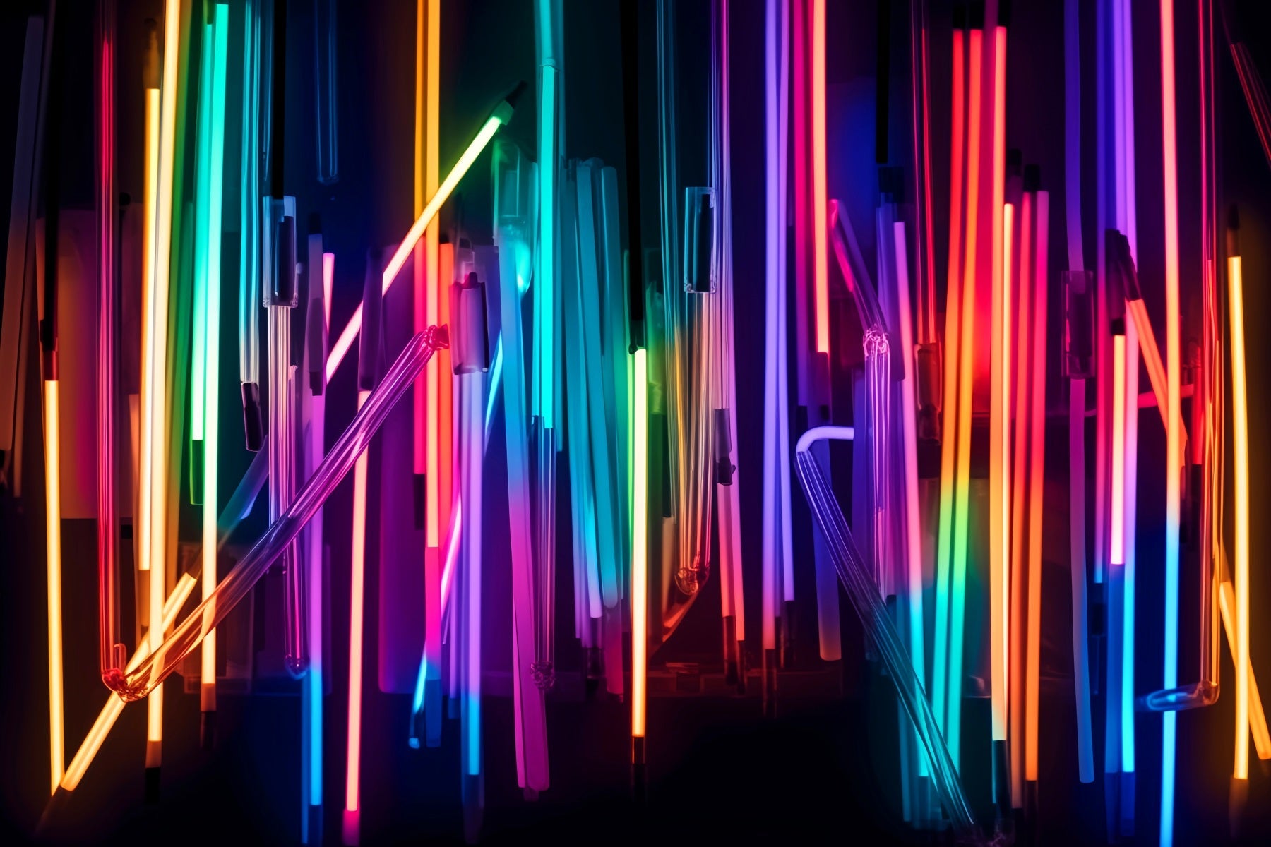 Dance Studio Backdrop Neon Rainbow Glow Lights Photography Dance Backdrop UK LXX59-17