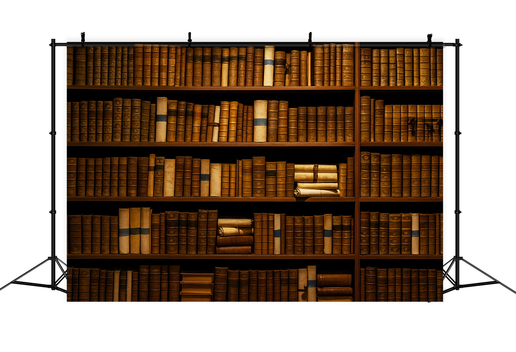 Back To School Backdrop Vintage Leather Library Books School Picture Backdrop UK LXX59-214