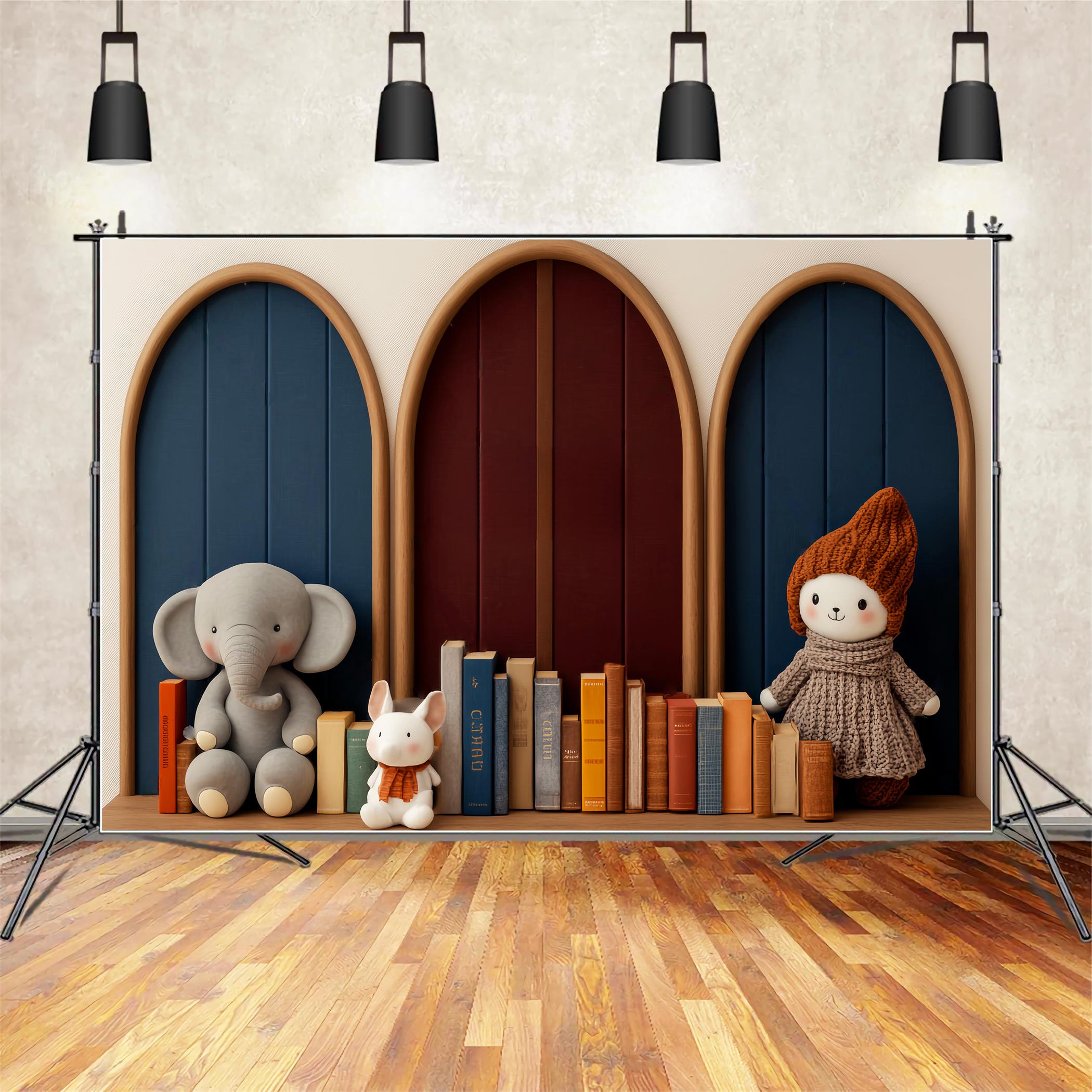 Back To School Backdrops Toy Figures Storybook Display Preschool Photo Backdrops UK LXX59-228