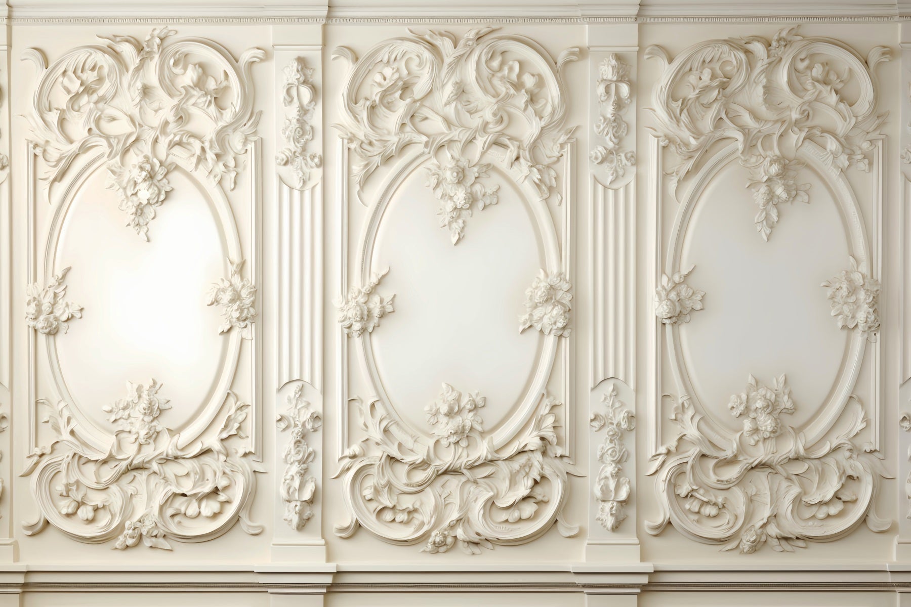 Abstract Backdrop Backdrop Ornate White Baroque Panel Photography Dance Backdrop UK LXX59-24