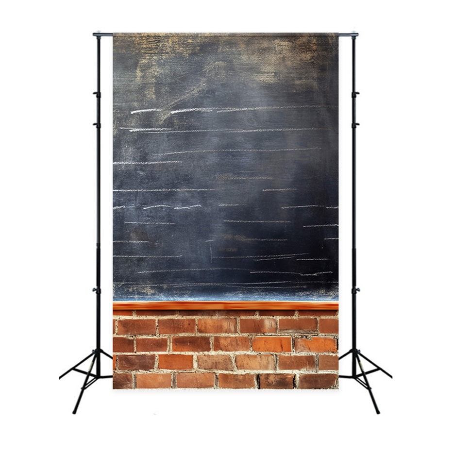 Back To School Backdrop Chalkboard Brick Wall Texture Back To School Chalkboard Backdrop UK LXX59-249