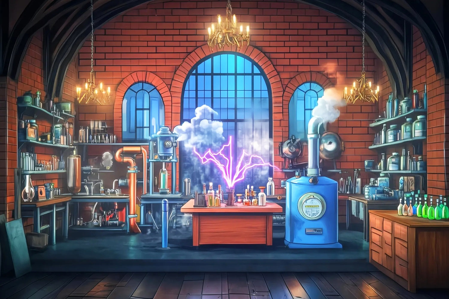 Chemistry Backdrop Vintage Science Experiment Lab Back To School Backdrop Ideas UK LXX59-255