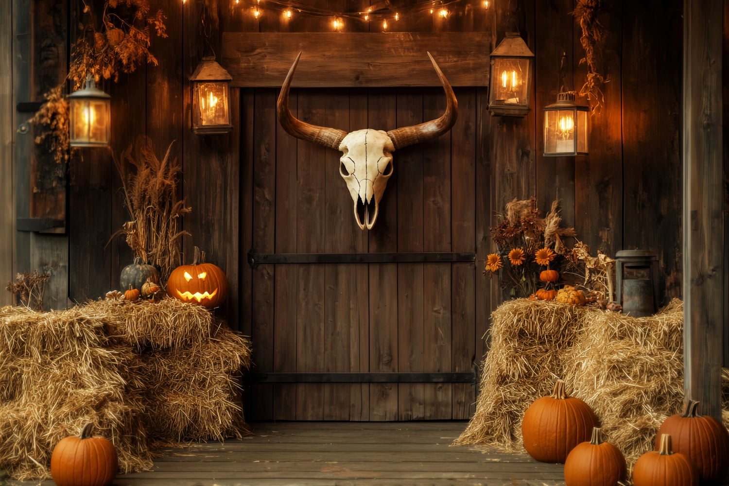 Rustic Backdrop Rustic Harvest Wood Barn Fall Photography Backdrops UK LXX59-278