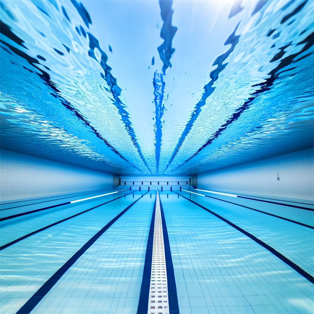 Sports Backdrop Blue Underwater Swimming Lanes Sports Backdrops UK LXX59-319