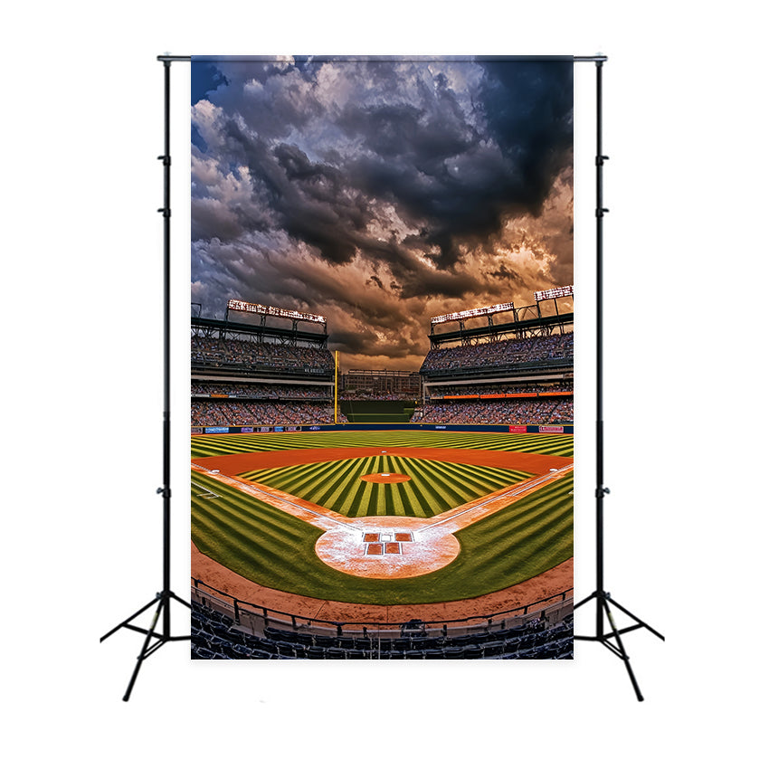 Football Backdrop Baseball Diamond Stadium Lights Soccer Backdrop UK LXX59-334