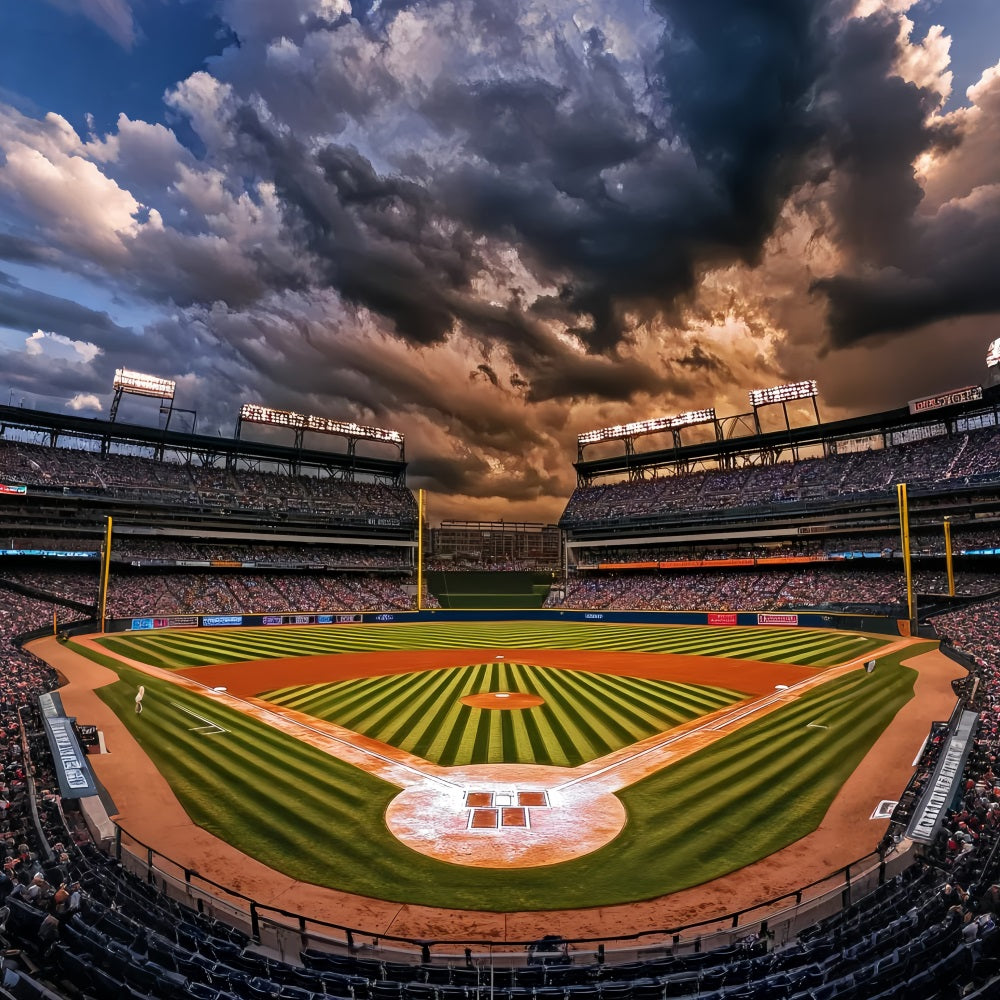 Football Backdrop Baseball Diamond Stadium Lights Soccer Backdrop UK LXX59-334