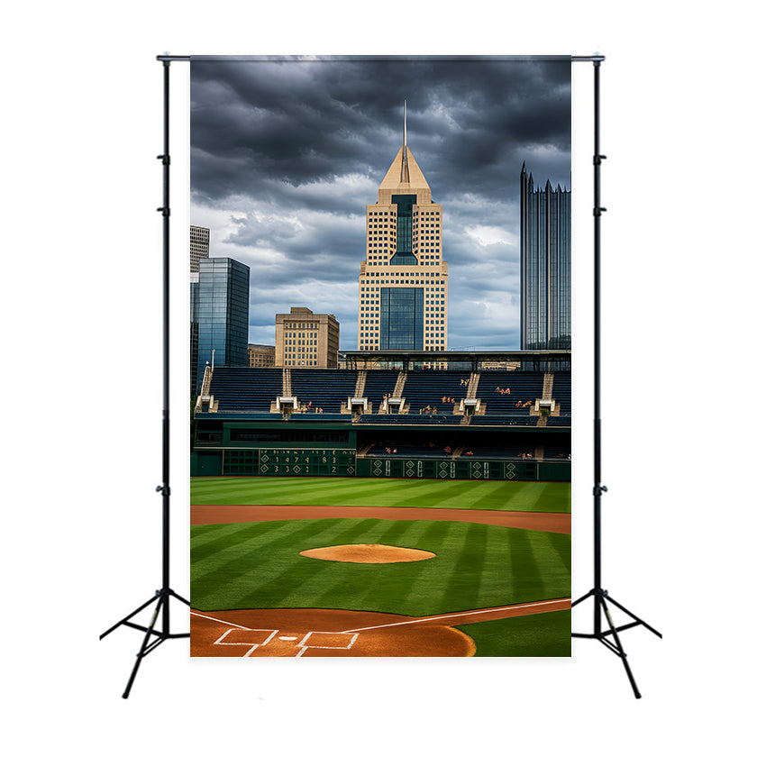 Sports Backdrop City Skyline Baseball Field Baseball Backdrop UK LXX59-339