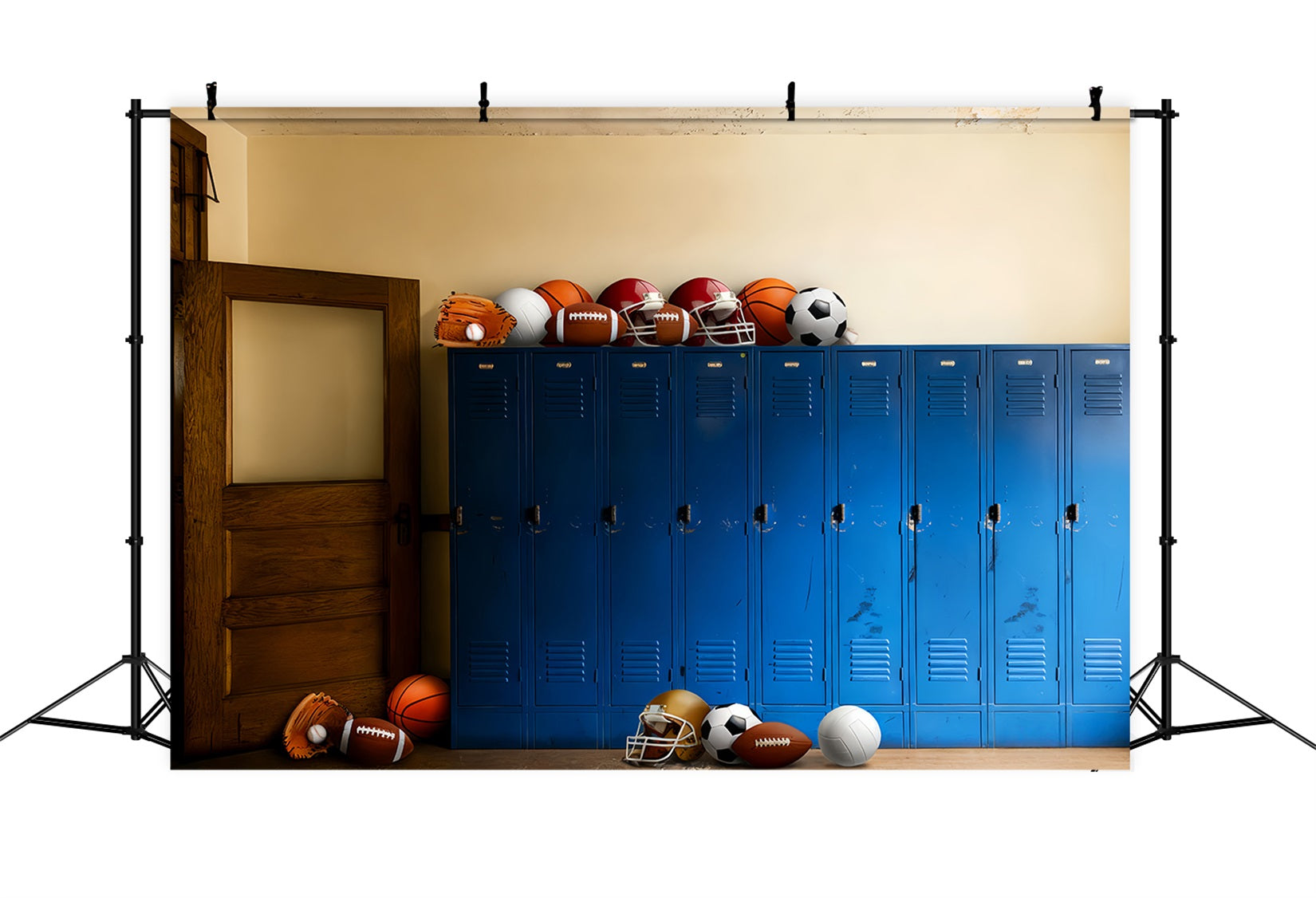 Sports Backdrop Locker Room Sports Equipment Sports Backdrops UK LXX59-343