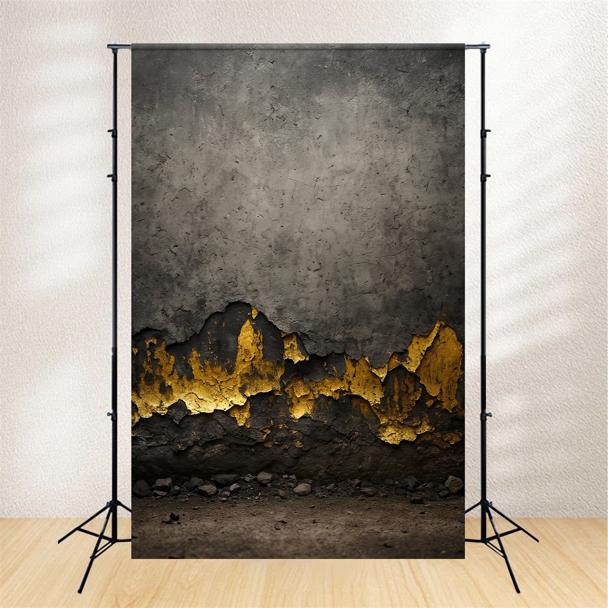 Concrete Backdrop Golden Ruins Industrial Texture Family Portrait Backdrop UK LXX59-418