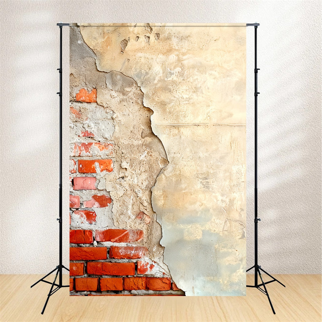 Concrete Wall Backdrop Exposed Brick Plaster Texture Portrait Backdrops UK LXX59-460