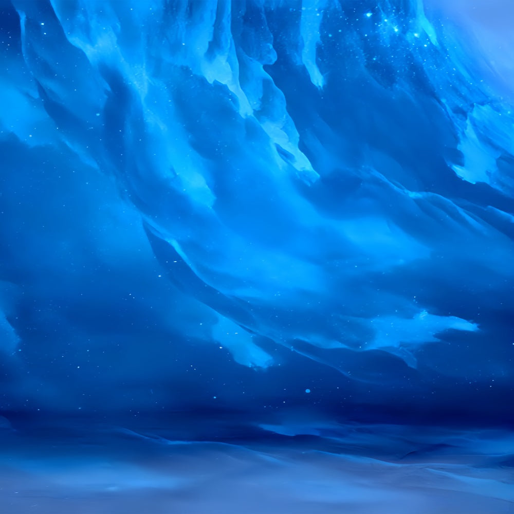 Blue Portrait Backdrop Deep Arctic Blue Abstract Portrait Photo Backdrop UK LXX59-466