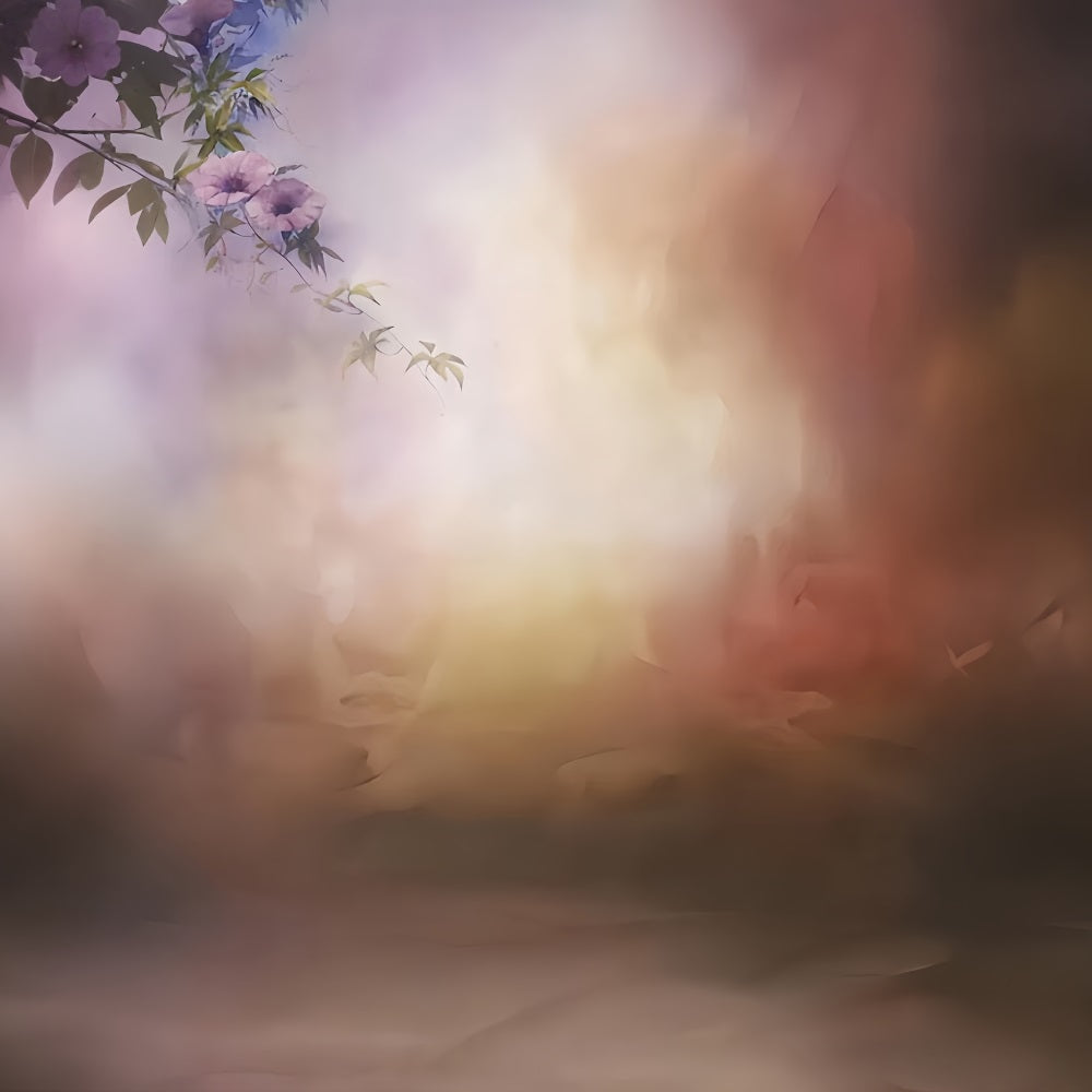 Portrait Backdrop Warm Floral Light Gradient School Portrait Backdrop UK LXX59-467