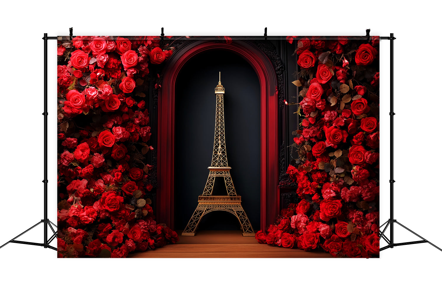 Paris Towel Photo Backdrop Red Rose Eiffel Tower Paris Backdrop Ideas UK LXX59-60