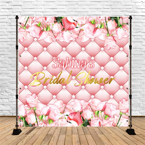 Bridal Shower Backdrop Ideas Soft Petals Pearls Custom Backdrop UK LXX6-135