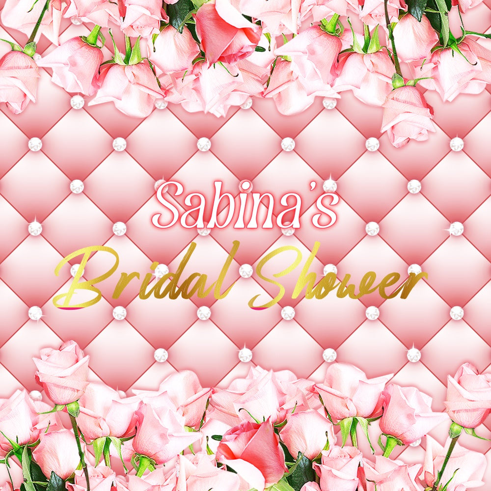 Bridal Shower Backdrop Ideas Soft Petals Pearls Custom Backdrop UK LXX6-135