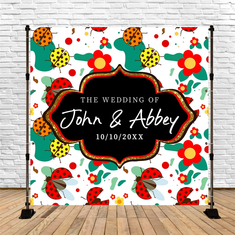 Wedding Backdrops Insect Love Parade Personalized Backdrop UK LXX6-140