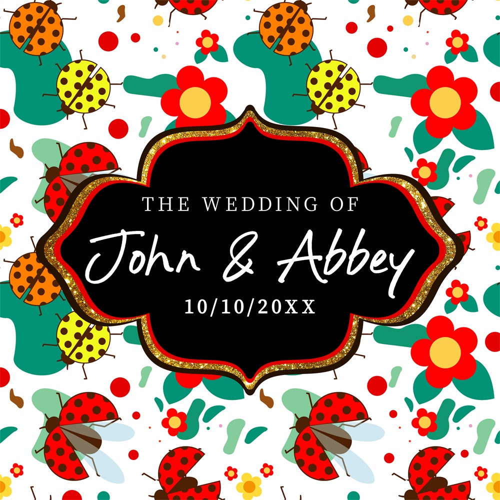 Wedding Backdrops Insect Love Parade Personalized Backdrop UK LXX6-140