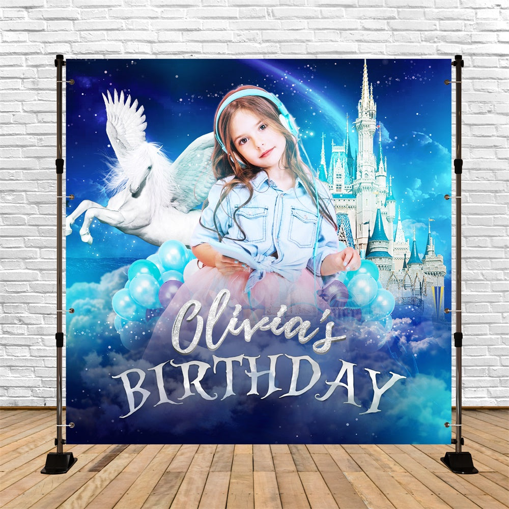 Castle Backdrop For Birthday Party Magical Castle Sky Backdrop UK LXX6-79