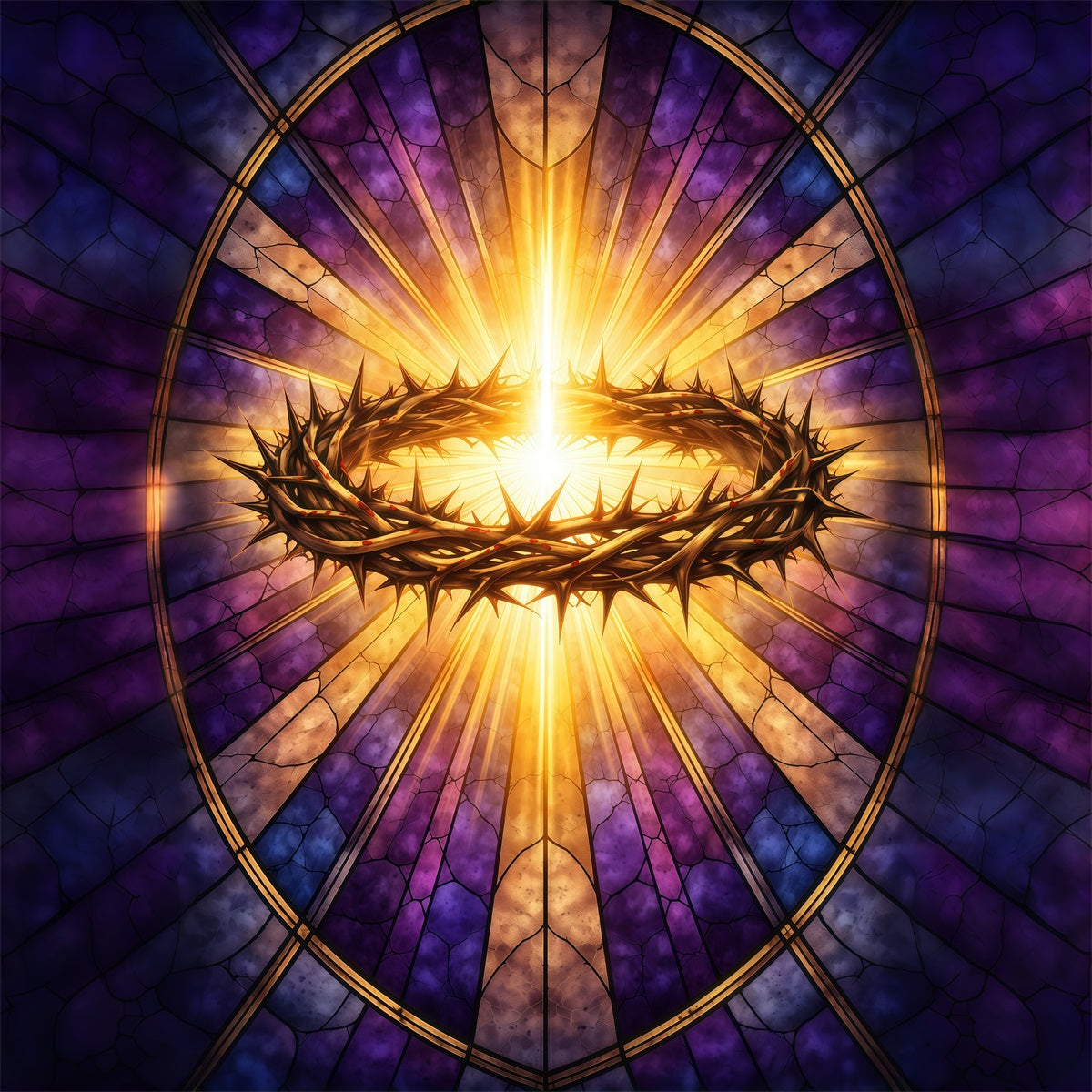 Religious Easter Backdrops He Is Risen Crown Thorns Easter Picture Backdrops UK LXX61-150
