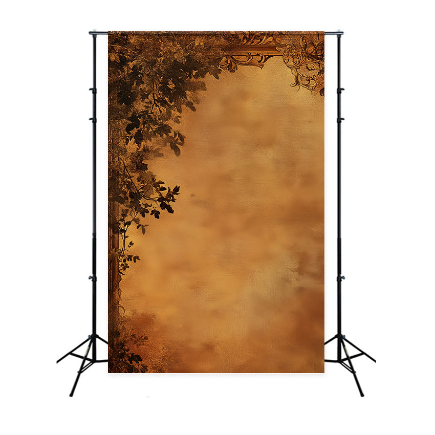 Portrait Photo Backdrops Antique Sepia Botanical Border Family Portrait Backdrop UK LXX61-31