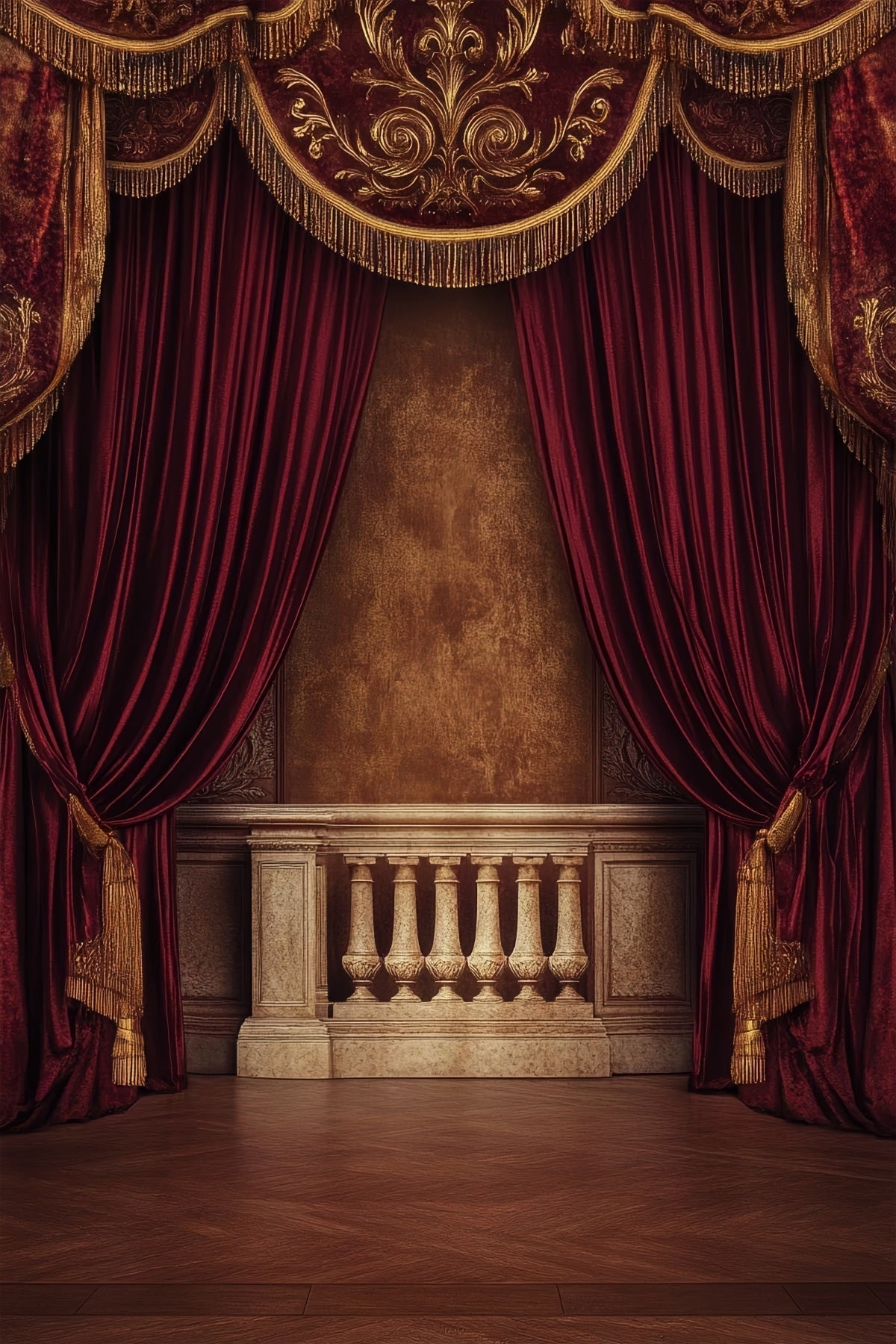 Studio Portrait Backdrops Baroque Velvet Curtain Interior Antique Photo Backdrop UK LXX61-34