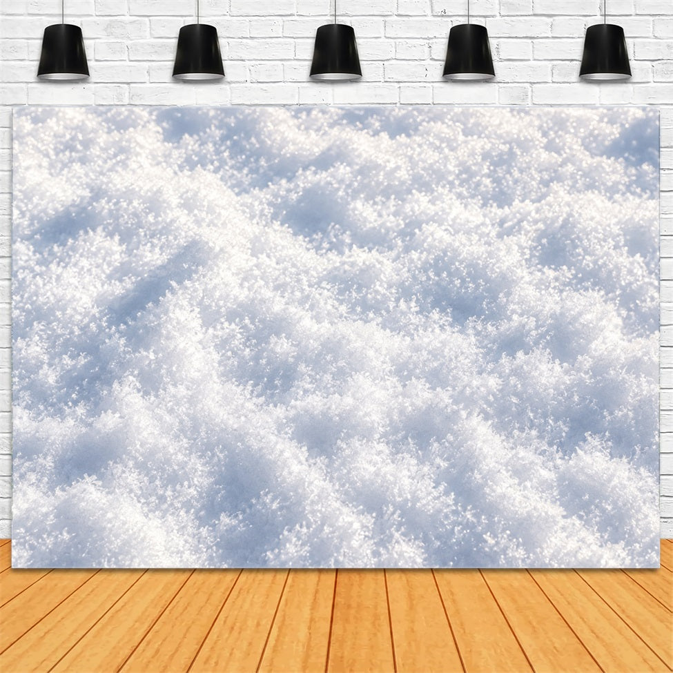 Snowy Christmas Backdrop Sparkling Snow Crystal Texture Christmas Photoshoot Backdrop UK LXX610-163