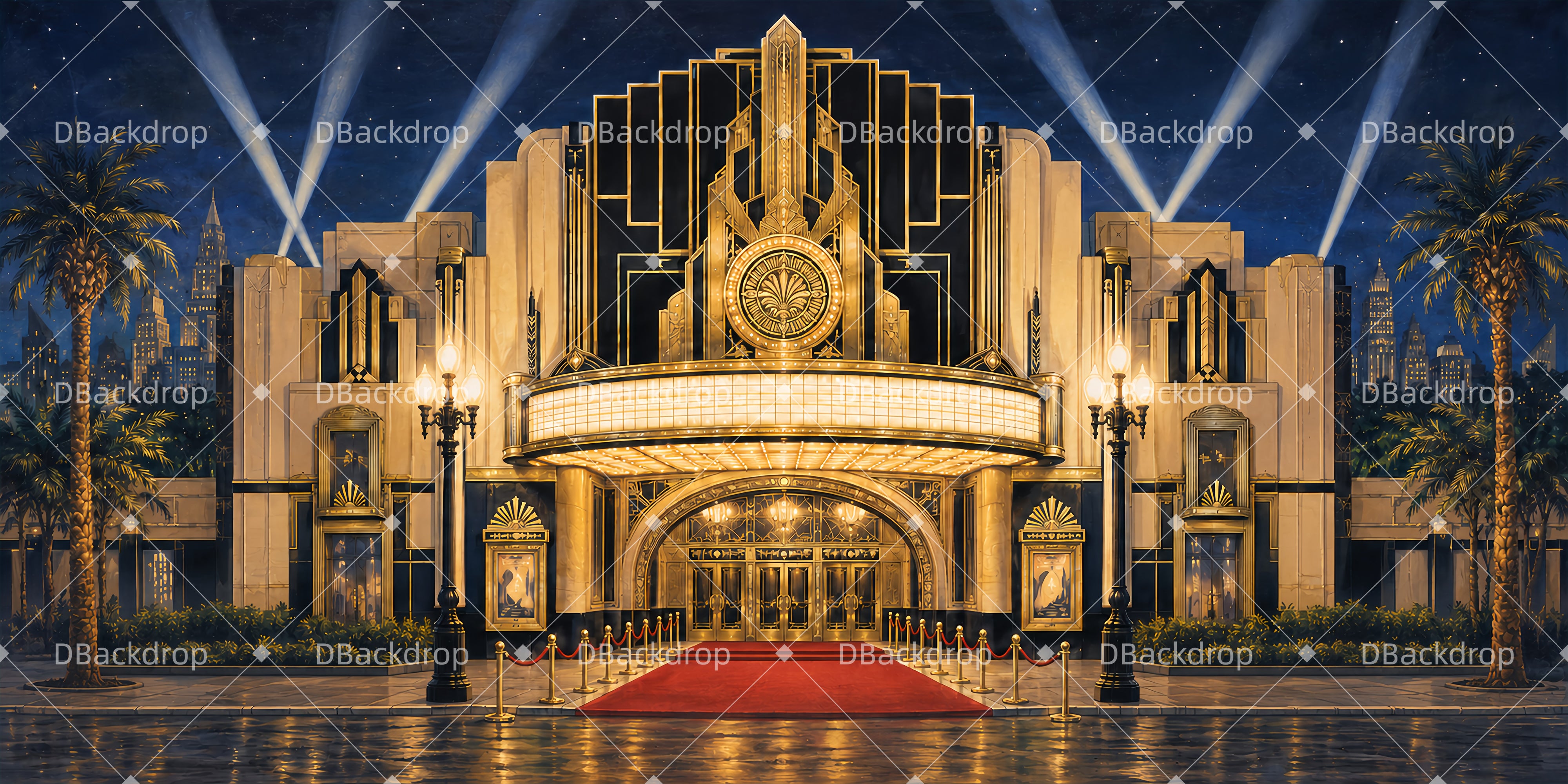 Performance Backdrop Hollywood Theatre Exterior Musical Backdrop UK LXX65-T101