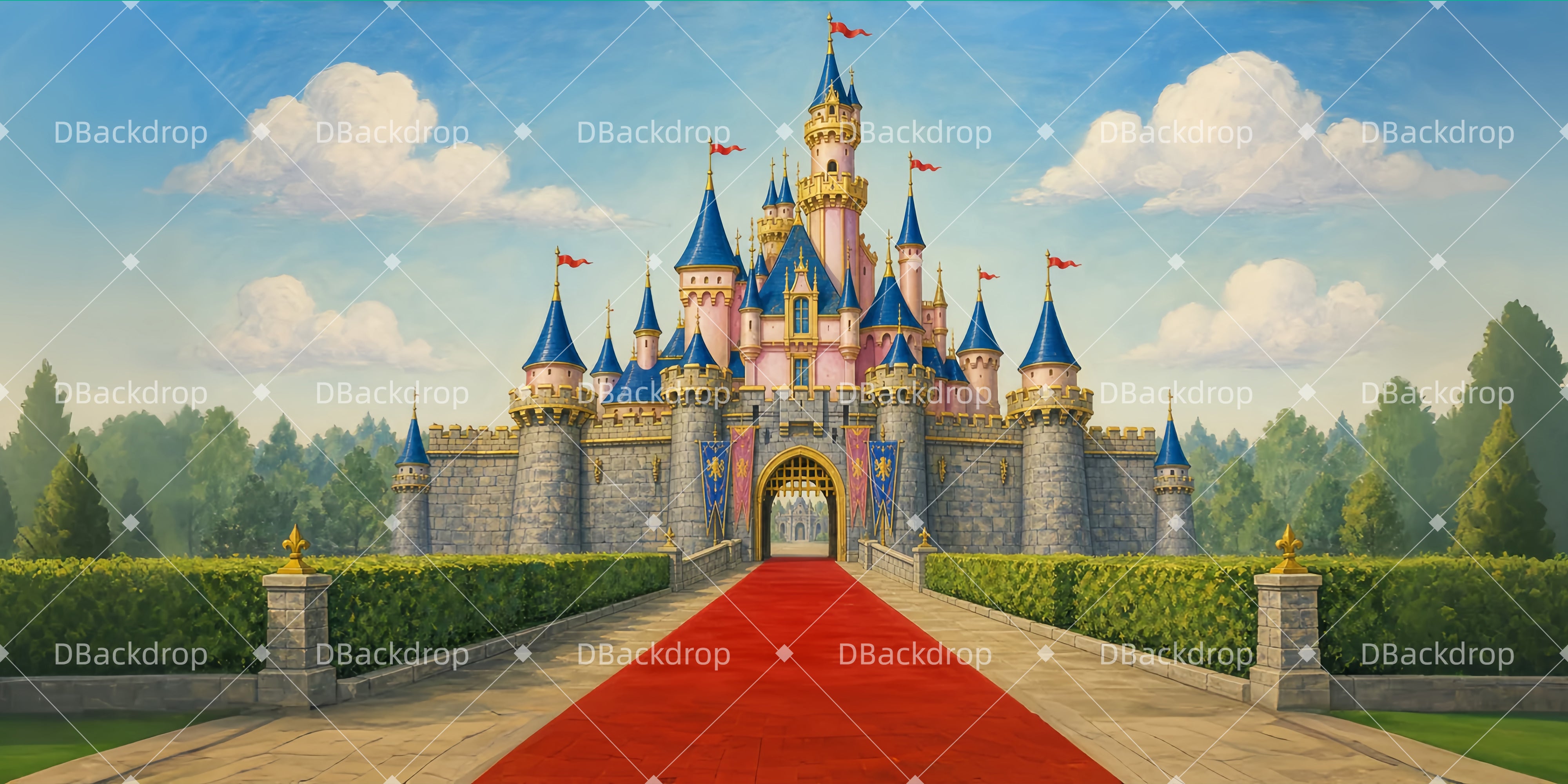 School Play Backdrops Fairytale Castle Entrance Stage Backdrops UK LXX65-T120