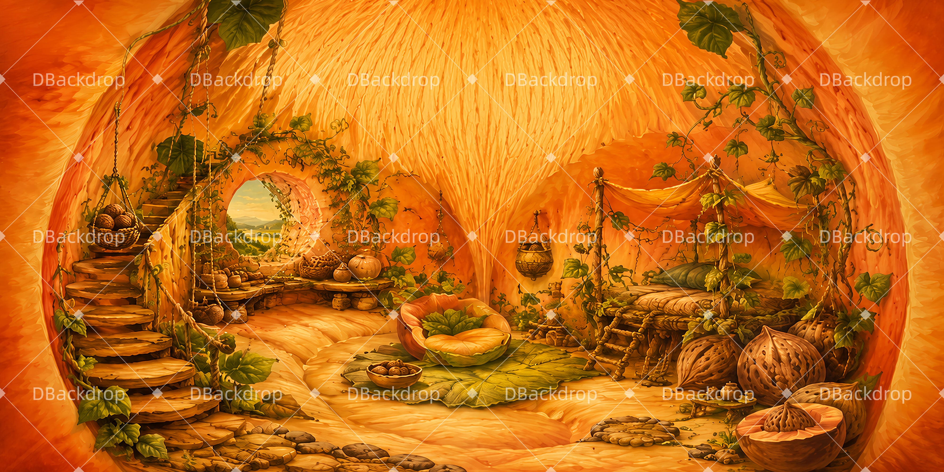 Theater Backdrop Giant Peach Room Professional Stage Backdrops UK LXX65-T44