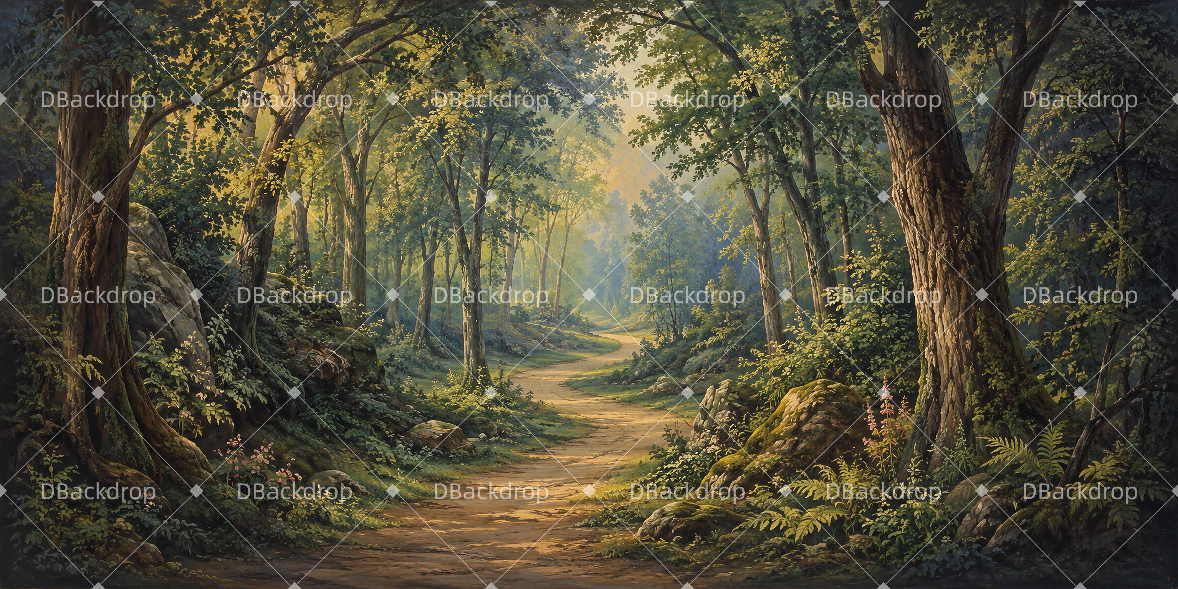 Theater Stage Backdrop Forest Trail Forest Stage Backdrop UK LXX66-T125