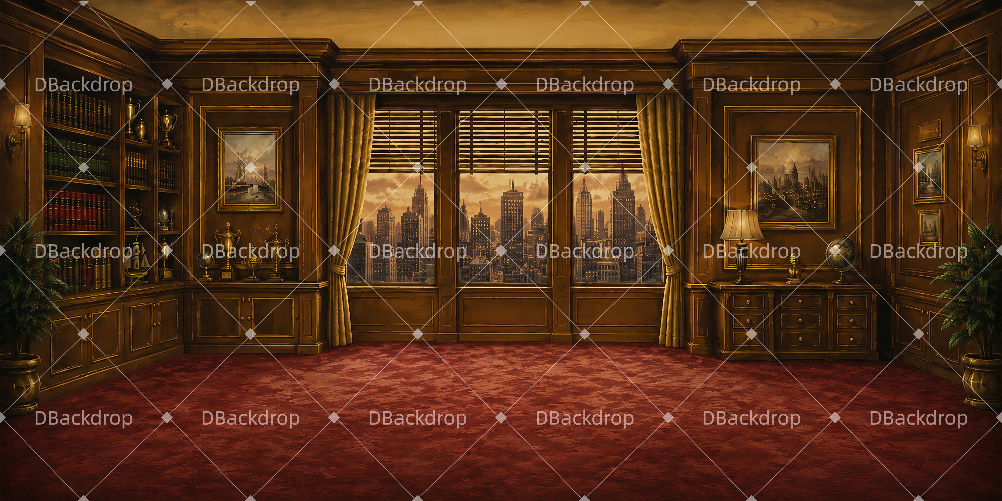 Performance Backdrops Franklin Hart's Office Stage Backdrops UK LXX66-T29