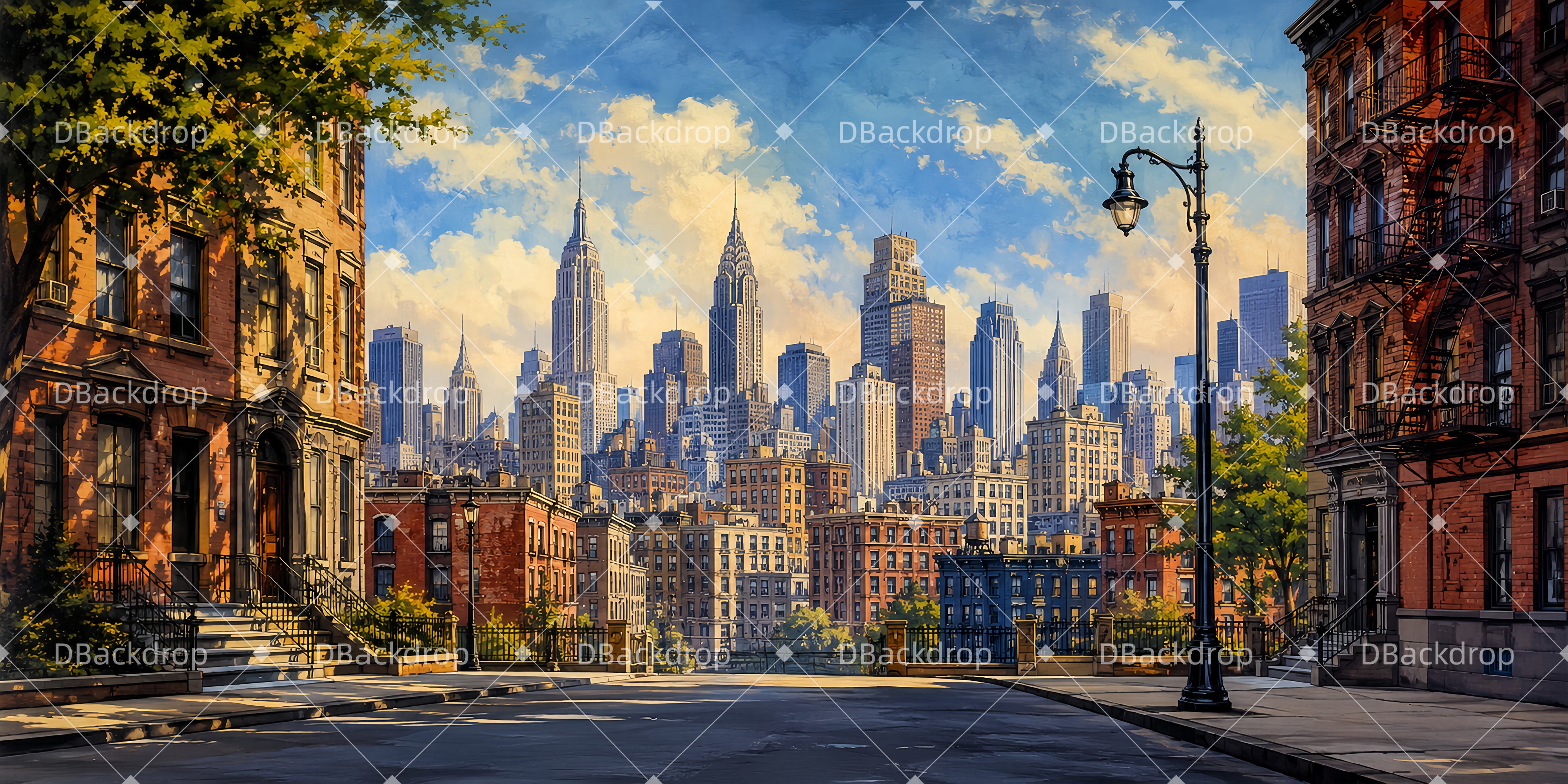 Backdrop Theater New York Street Professional Stage Backdrops UK LXX66-T33