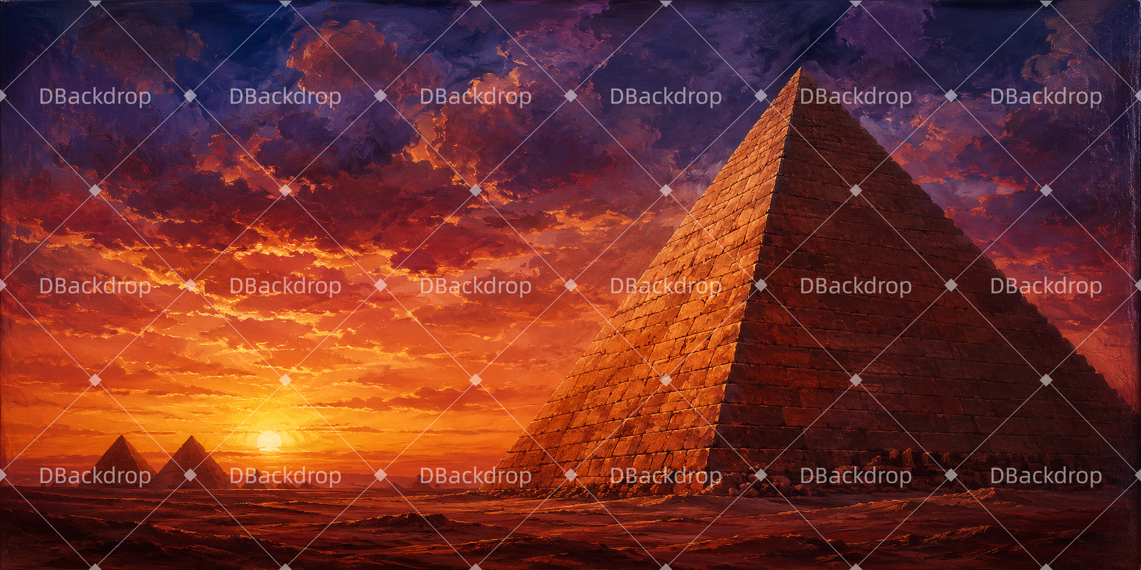 Scenery Backdrops For Theater Pyramid Desert Scenic Backdrops UK LXX66-T73