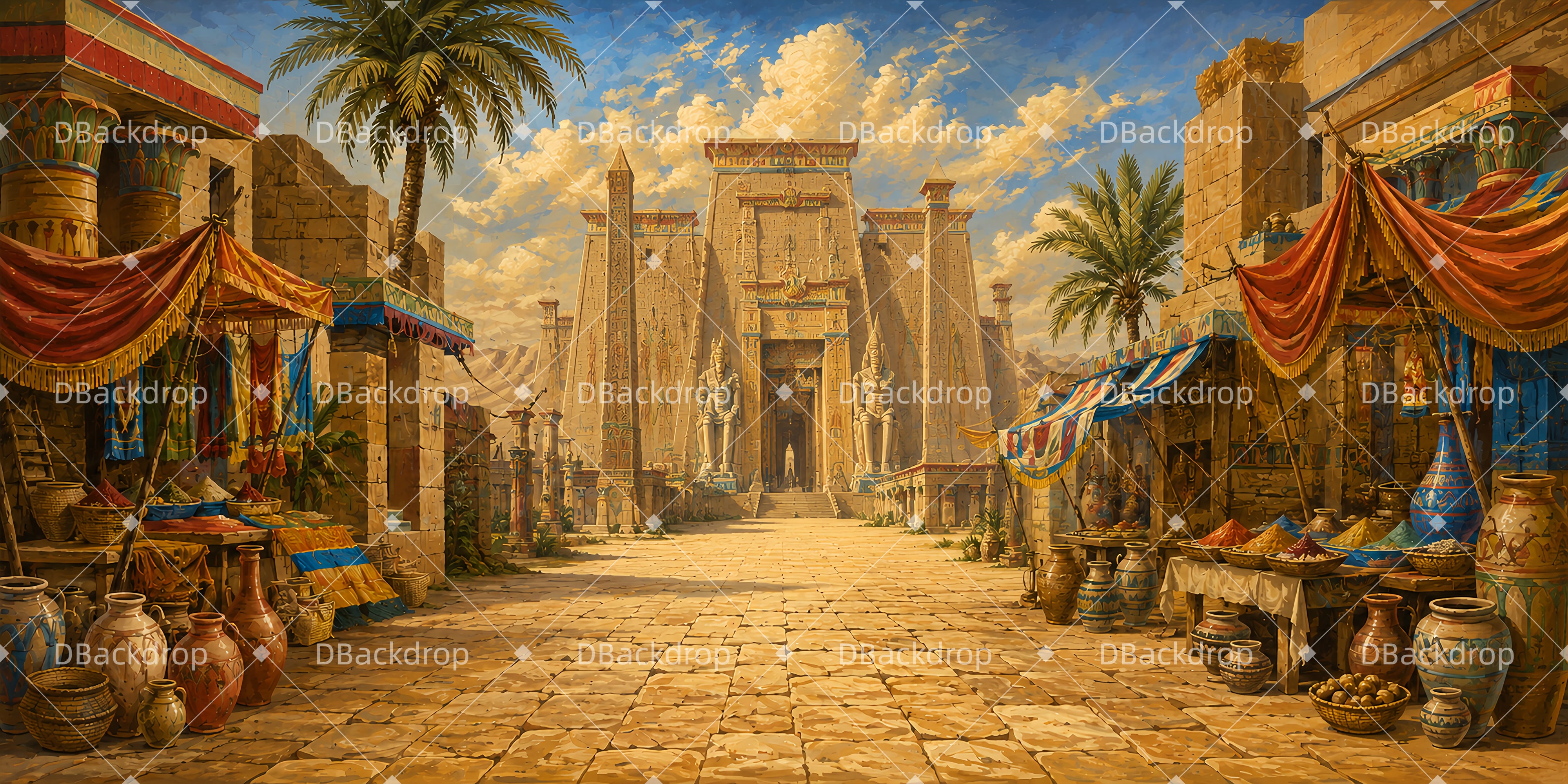 Stage Backdrop Egyptian Marketplace Performance Backdrop UK LXX66-T74