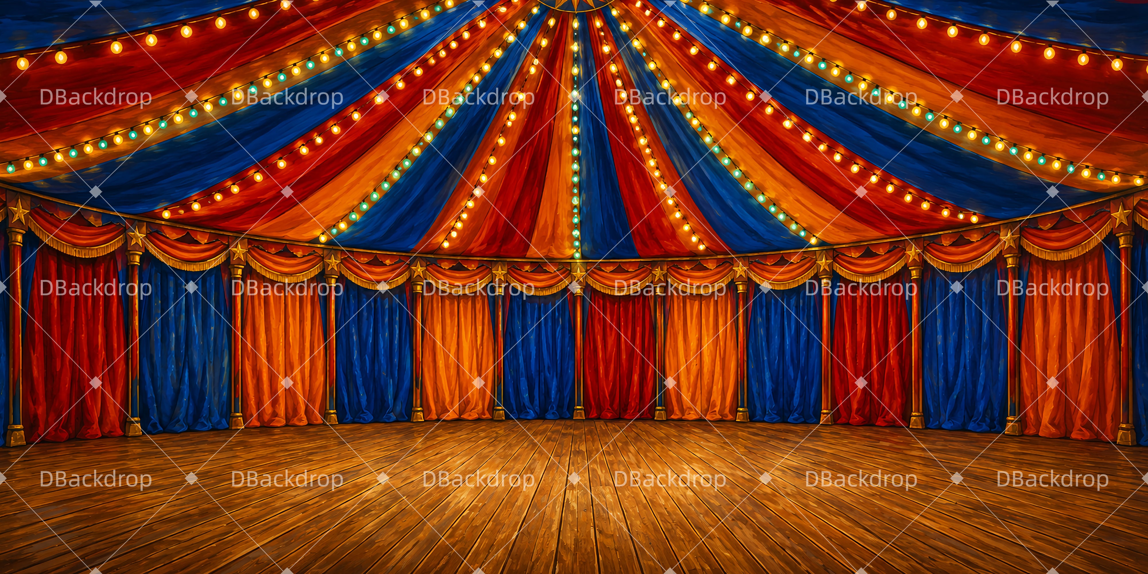 Circus Stage Backdrop Circus Interior Backdrop For Theater UK Play LXX66-T87