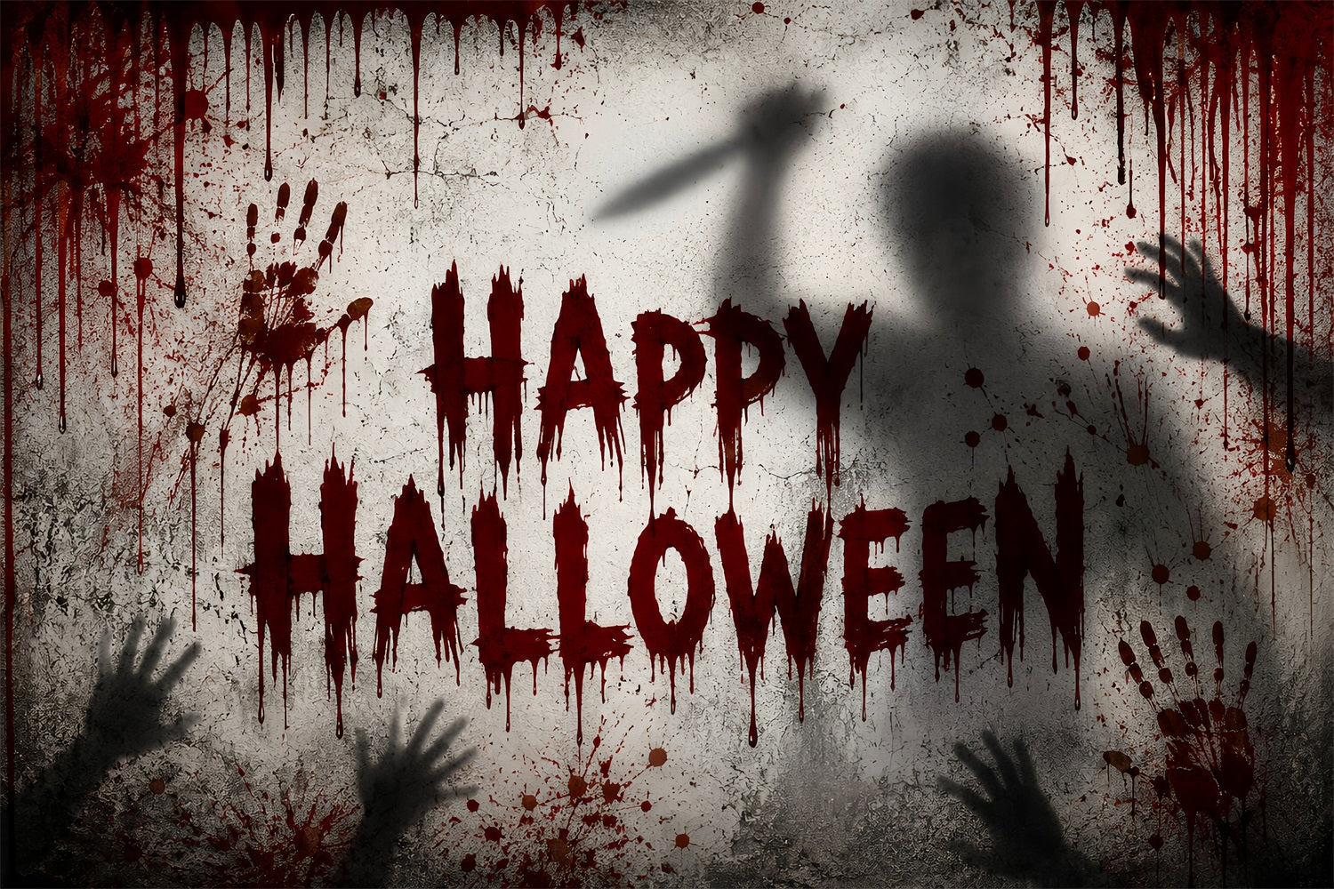 Halloween Bloody Backdrop Bloody Shadow Wall Horror Halloween Backdrops UK LXX67-109