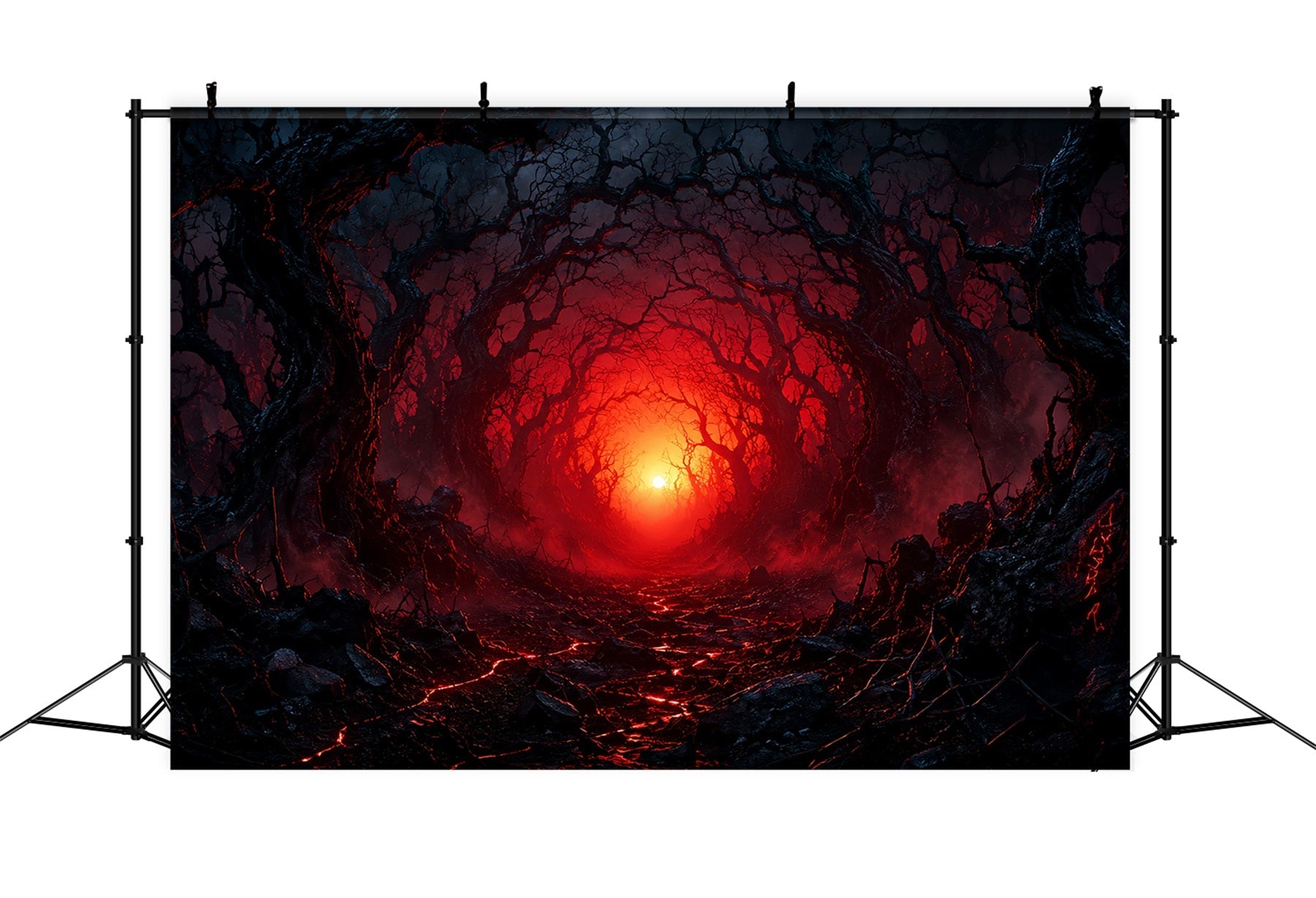 Halloween Party Backdrop Ideas Crimson Haunted Forest Tunnel Halloween Scary Backdrops UK LXX67-147