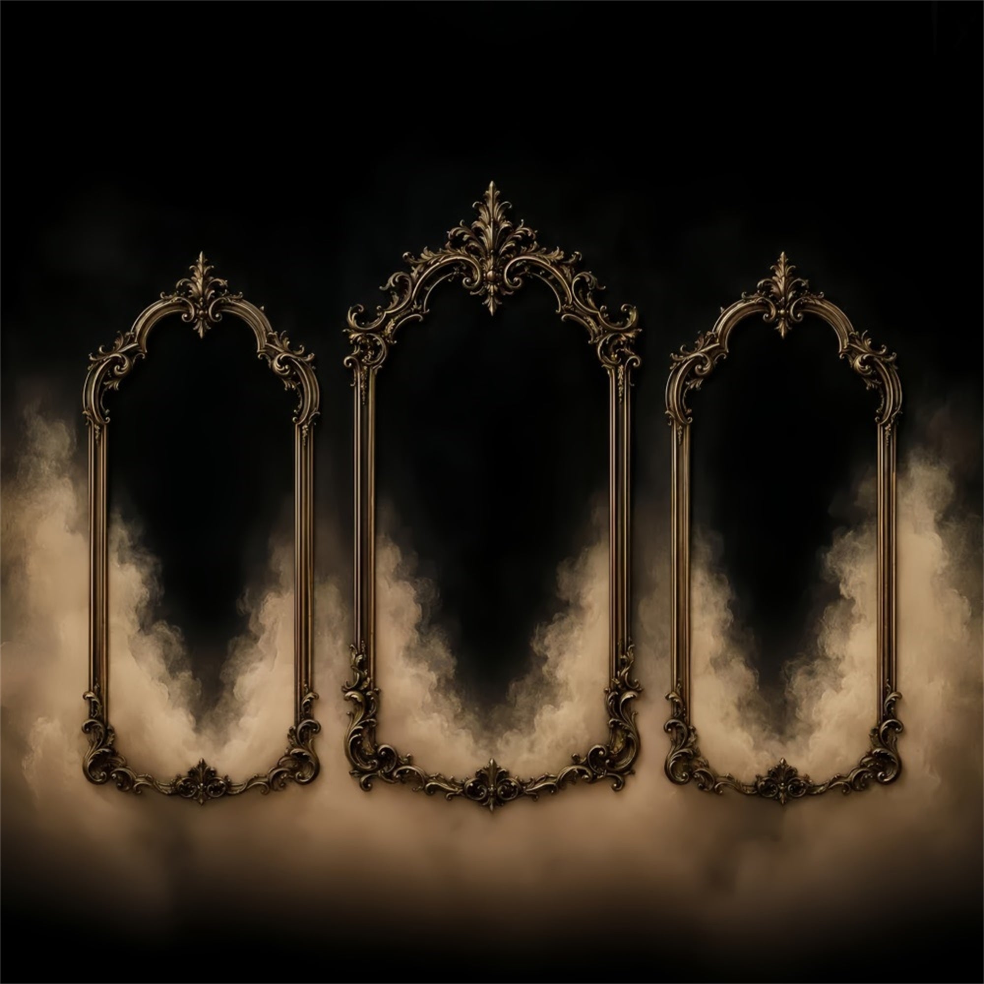 Simple Halloween Backdrop Ornate Golden Smoke Frames Extra Large Halloween Backdrop UK LXX67-53