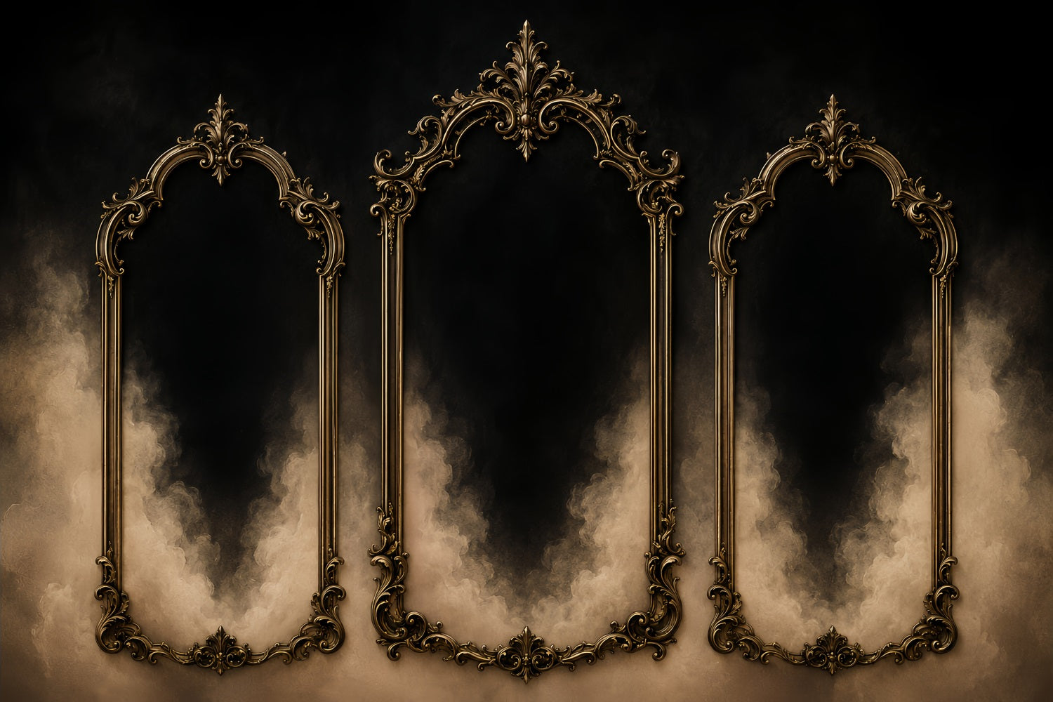 Simple Halloween Backdrop Ornate Golden Smoke Frames Extra Large Halloween Backdrop UK LXX67-53