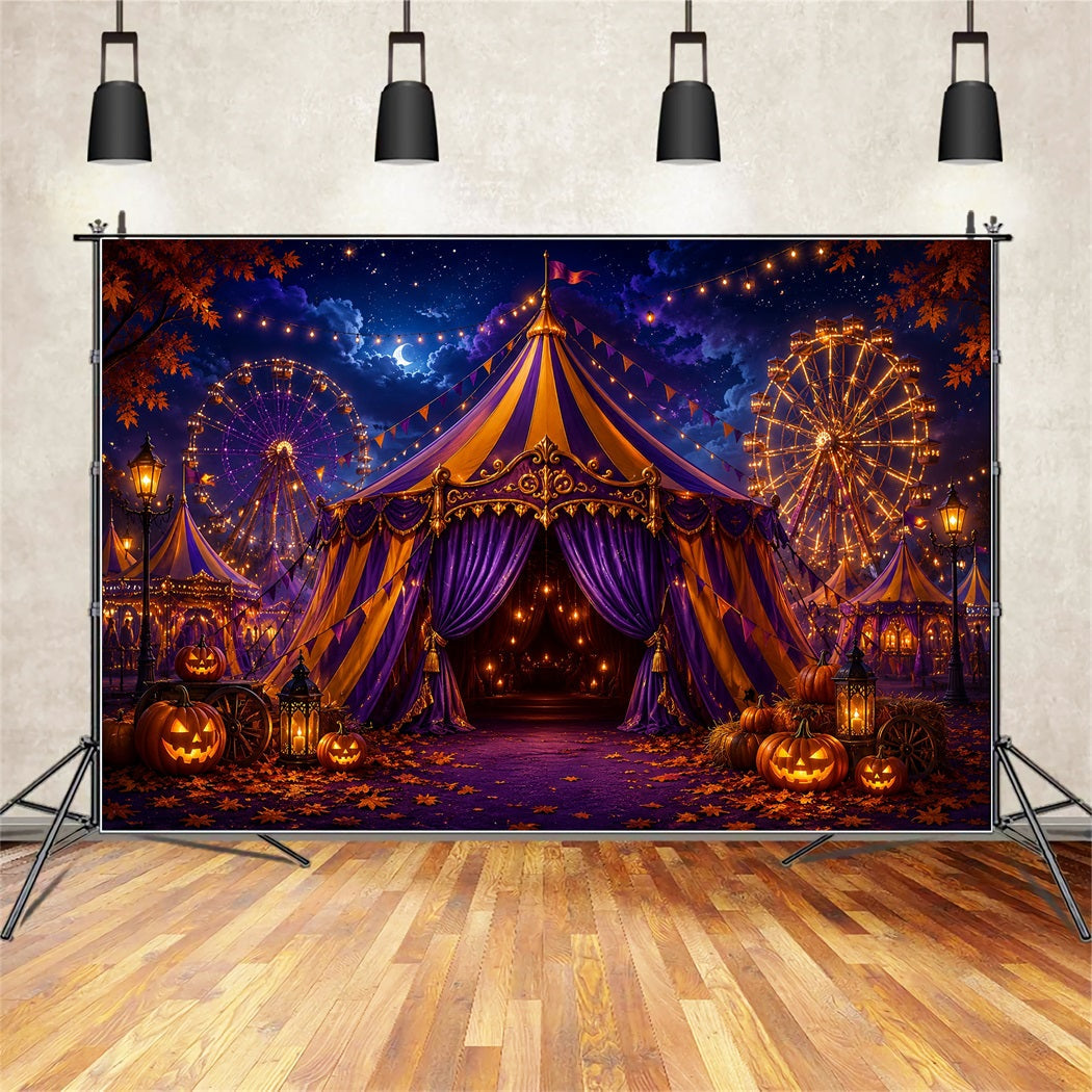 Halloween Carnival Backdrop Spooky Carnival Tent Night DIY Halloween Backdrop UK LXX67-96