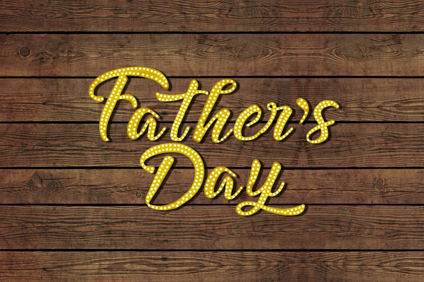 Father’s Day Festival Retro Wood Backdrop UK M-44