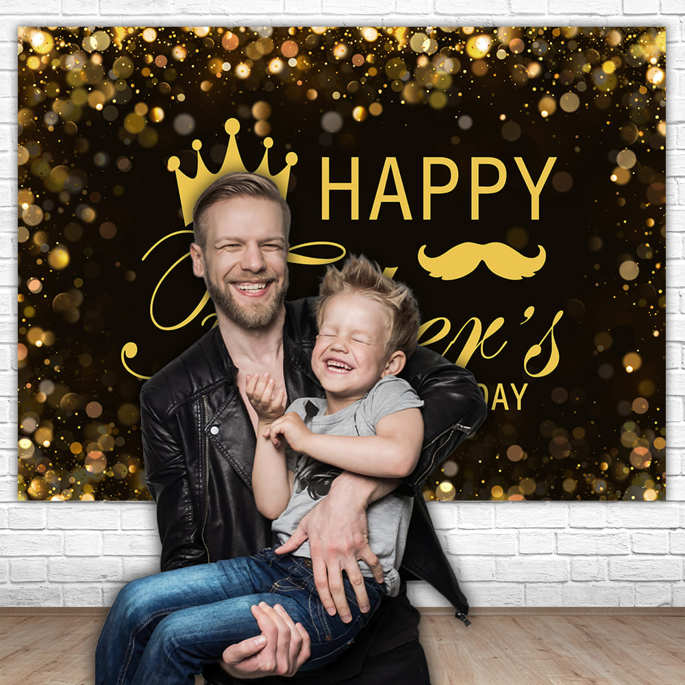 Father’s Day Golden Shining Bokeh Backdrop UK M-48